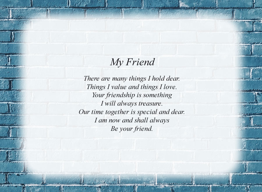 Friendship Poems Printable