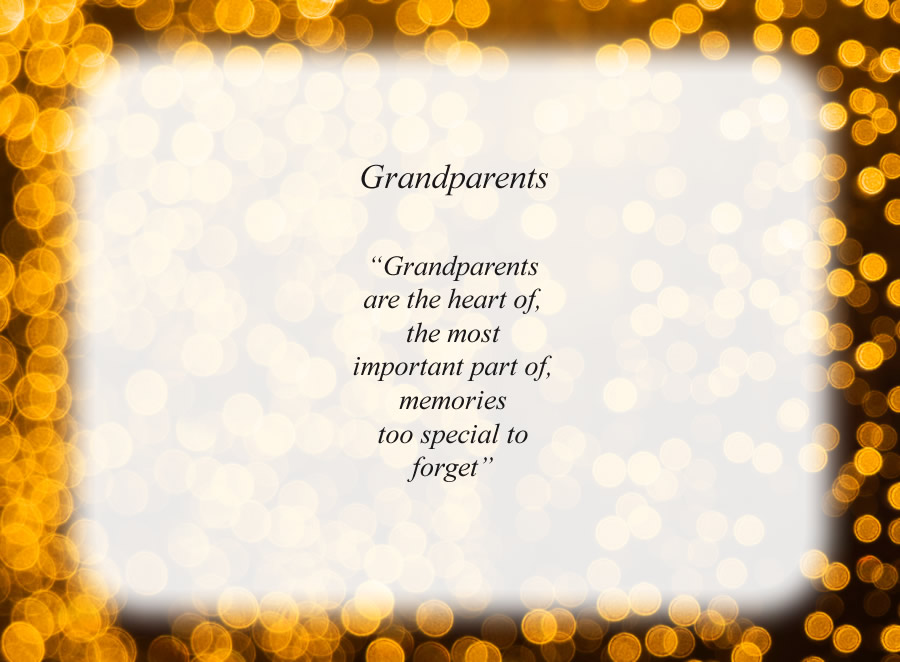 Grandparents poem with the Lights background