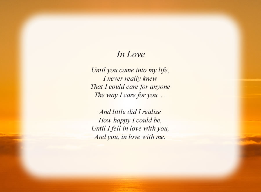 In Love poem with the Sunrise background