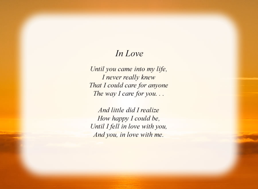 In Love poem with the Sunrise background