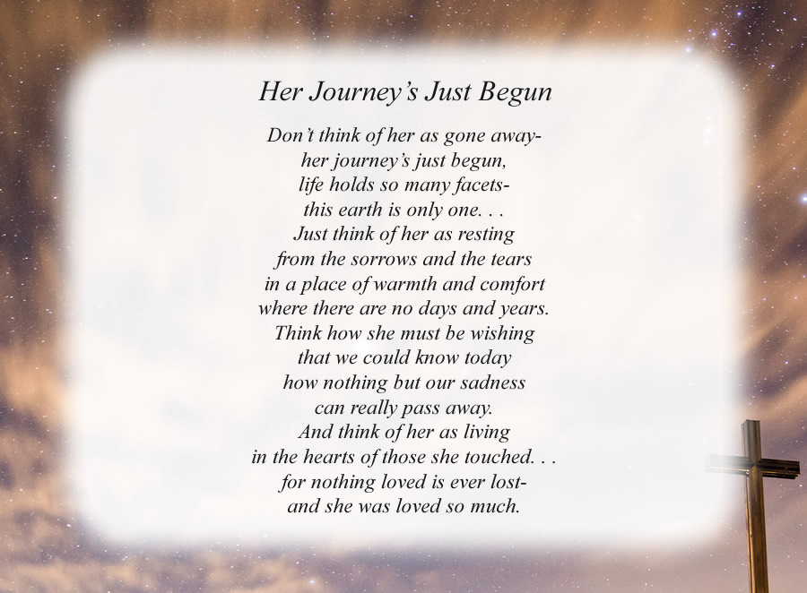 journey has just begun poem