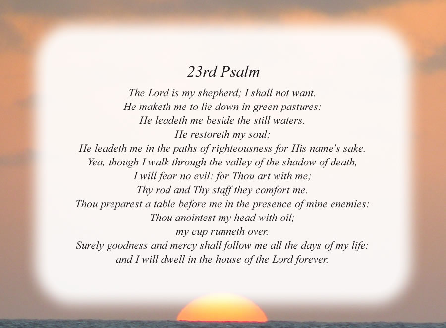 23rd Psalm Printable