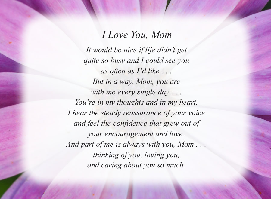 I Love You Mom Free Mother Poems 