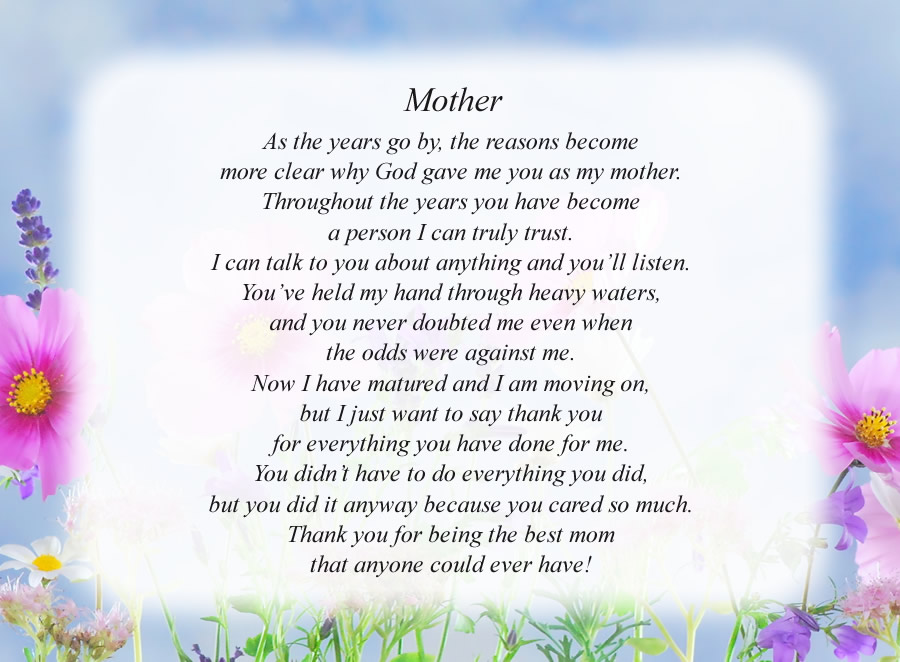 Mother(4) - Free Mother Poems