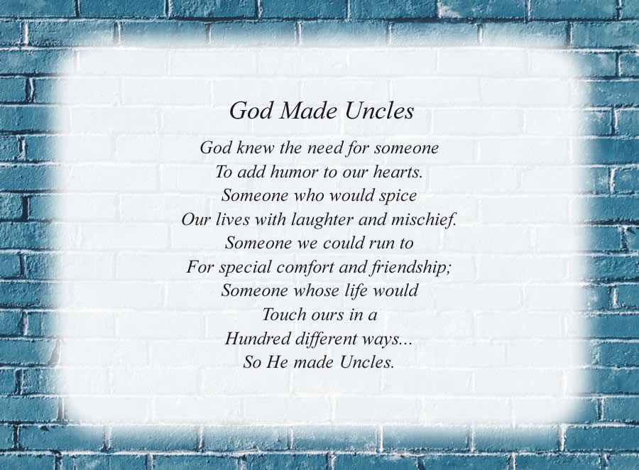 Made Uncles Free Uncle Poems